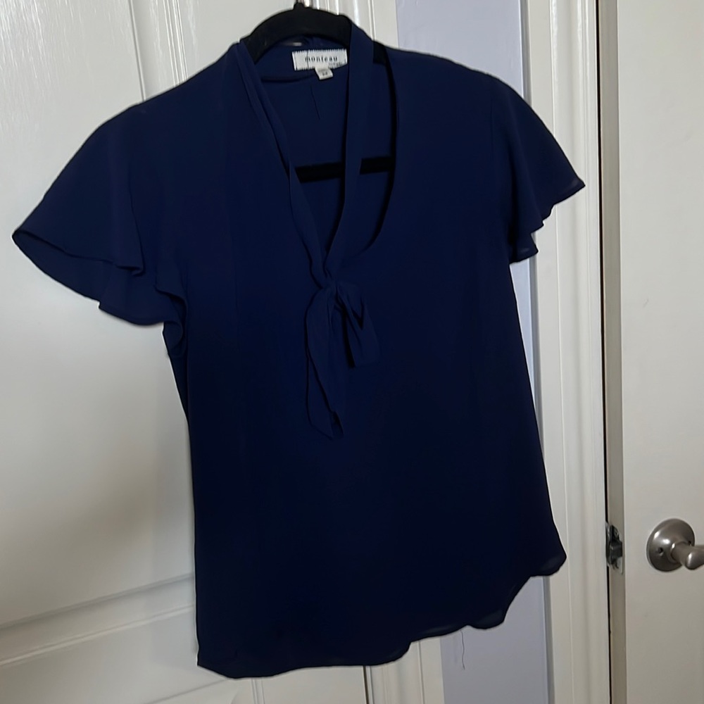 Blue Silk Blouse